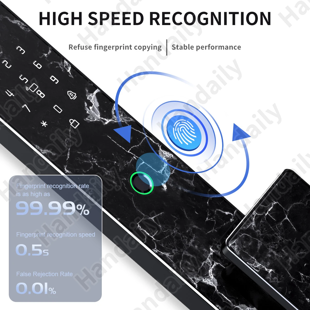 HanDaily Handvenen-KI-Smartlock Gesichtserkennung Fingerabdruck Video-Türsprechanlage Digitalschloss mit Kamera Smart Home Produkte A40