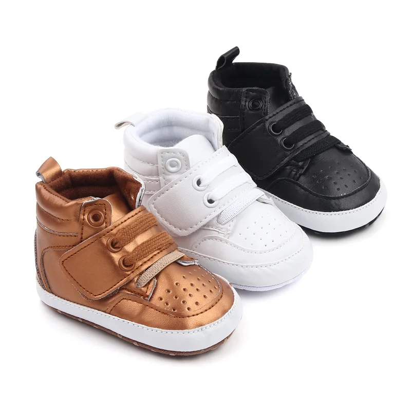 Hot Selling PU Leather Baby Sport Shoes Spring Autumn Prewalker Shoes for Boys
