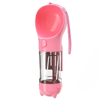 Modern Style 3 1 Portable Steel Plastic Pet Travel Bowl Unique Foldable Dog Water Bottle Food Container Small Outdoor Accessory