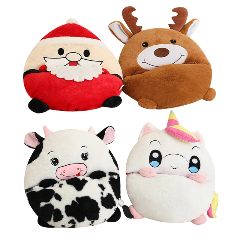 2 IN 1 Animal Sleeping Sacks Boys Girls Plush Doll Pillow Animal ...