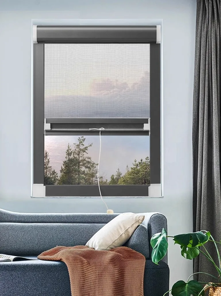 Aluminum Frame Screen Insect Roller Window Mosquito Net Fiberglass ...