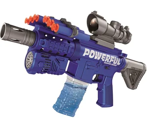 ITTL New 4-in-1 Bubble Machine Soft Projectile Gun Electric Audio Blaster with Bubble Solution Water Bomb Shooting Toy for Kids