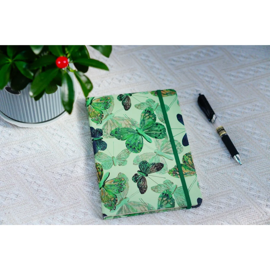 Toucan Pattern A4 Notebook Elastic Band Hardcover Style with Thread Sewing Binding for Hand Account Book