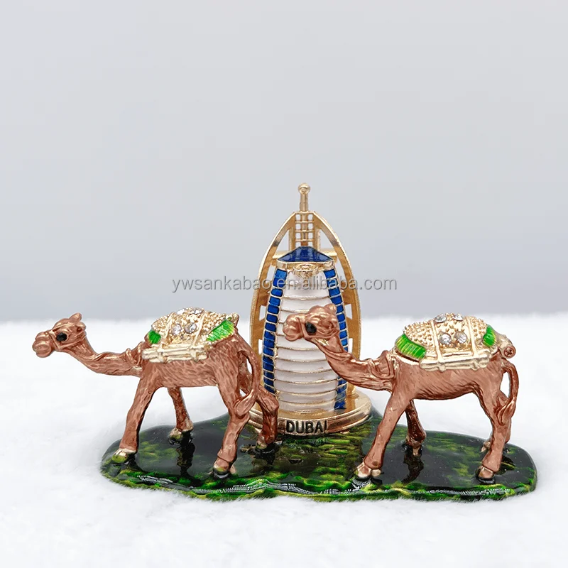 Metal Supplier Camel And Burj Al Arab Metal Model Ornament Home