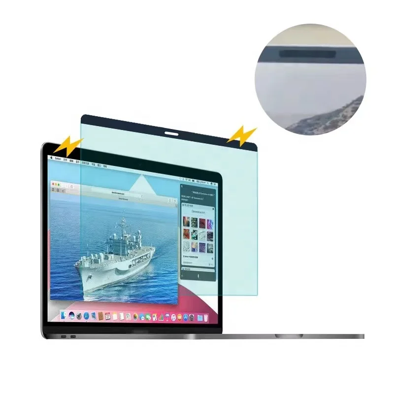 Protecteur D'Écran Anti-Lumière Bleue Pour PC Portable 13,3" 16:9 (294x165 Mm) - Haute Définition, Anti-Rayures, Lot De 2