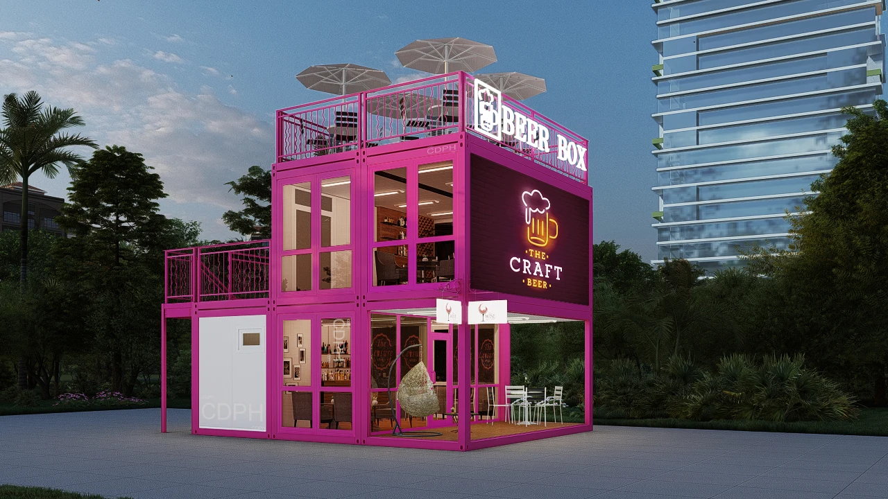Customized Design Modified Prefab Shipping Container Cafe Bars Pop up Prefabricated Coffee Shop