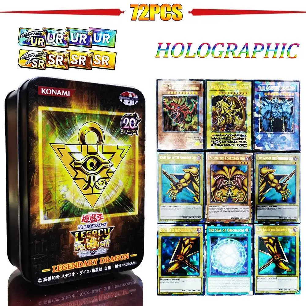 Yugioh Cards With Tin Box Yu Gi Oh Card 72pcs Holographic English Version  Golden Letter Duel Links Game Card Blue Eyes Exodia - Buy Game Collection  Cards,Yu-gi-oh!,Game Collection Cards Product on Alibaba.com
