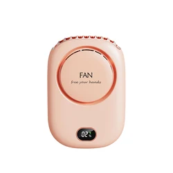 Милое ожерелье от производителя вентилятор с аккумулятором воздушный охладитель портативный Перезаряжаемый безлопастный подвесной шейный мини-вентилятор для ребенка на