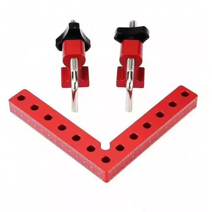 TEBAK Aluminum Alloy 90 Degree Positioning Square Ruler Woodworking Corner Clamp Right Angle Fixture