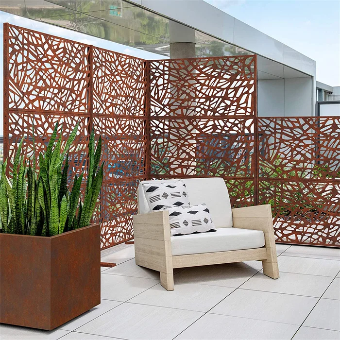 Decorative Corten Steel Laser Cut Metal Outdoor Privacy Screen Panels Wall Partition Buy 1571