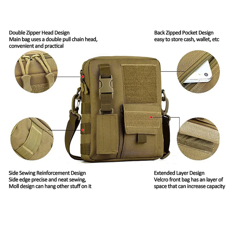 Factory Direct Sales Small Tactical Bag Casual Canvas Tactical Messenger Bag Good Quality Tactical Shoulder Bag