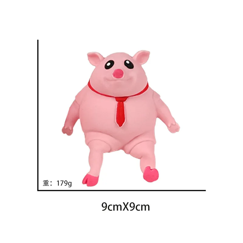 Jincan Hot Toys Kawai Pink Stretch Pig TPR Material Filled