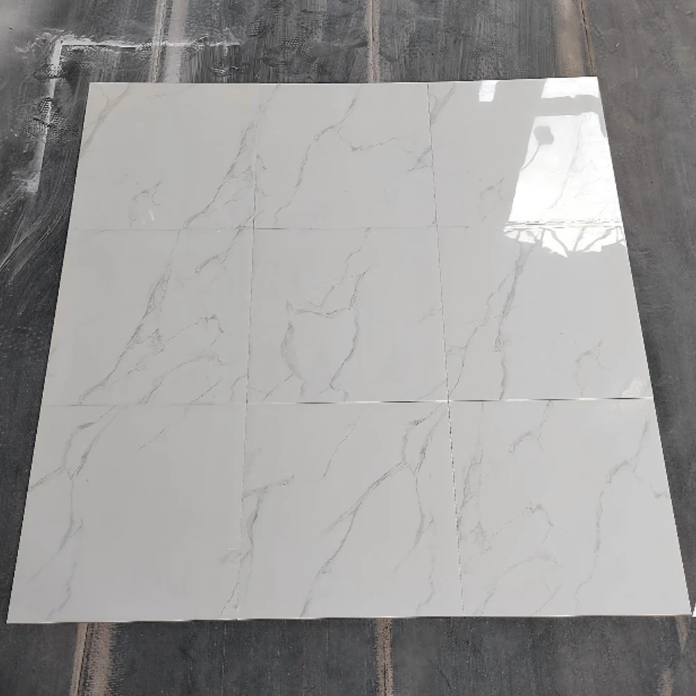 カラフルなセラミックタイル60x 60cm洗練された翡翠グレー大理石