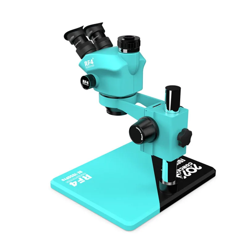 RF4 RF-7050Pro 7-50X Triocular Synchronous Microscope Phone PCB Electronic Component Repair Magnification Knob 6 Gear Locking Zo