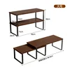 Walnut brown with black frame, large and small sizes, 50cm