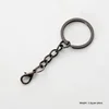 Gun black 25mm flat hanging lobster clasp