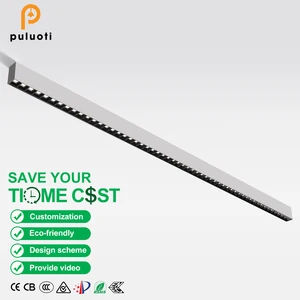 1200mm Long 45W White Aluminium LED Linear Light Grille Lamp for Indoor Use-Available in Surface Mounted or Hanging Options
