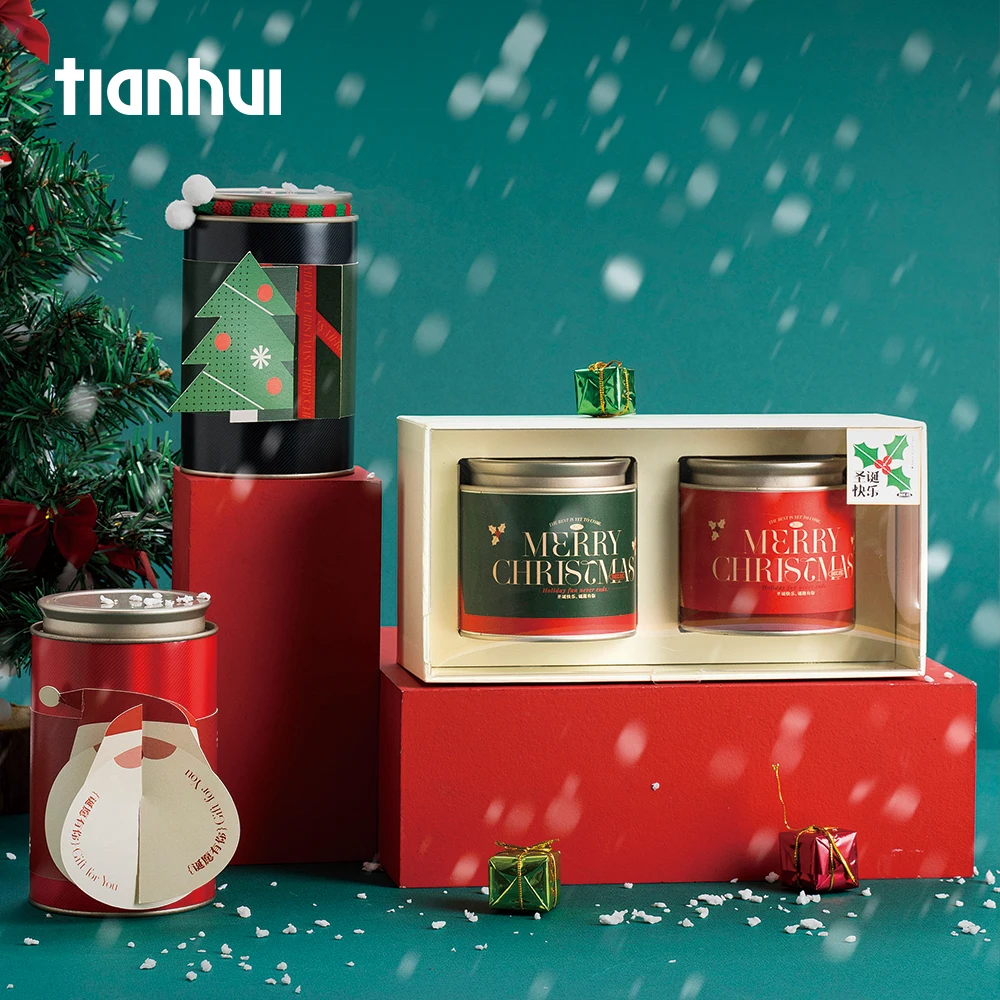 Tianhui – boîte en carton vide personnalisée, coffret cadeau de noël, emballage, boîte-cadeau de fête Premium pour bonbons en feuilles de thé