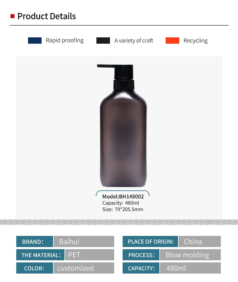 Shampoo Shower Gel Pet Plastic Bottles