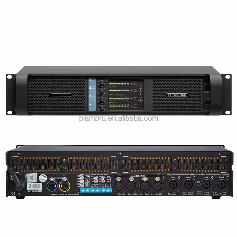 2u Class D Power Amplifier Digital 4 Channel 1350w Fp 10000 Power