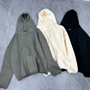 High Quality Cropped Terry/Fleece Hoodie for Men Custom Boxy DTG Print Design Wholesale Heavyweight Cropped Hoodie Manufacturers