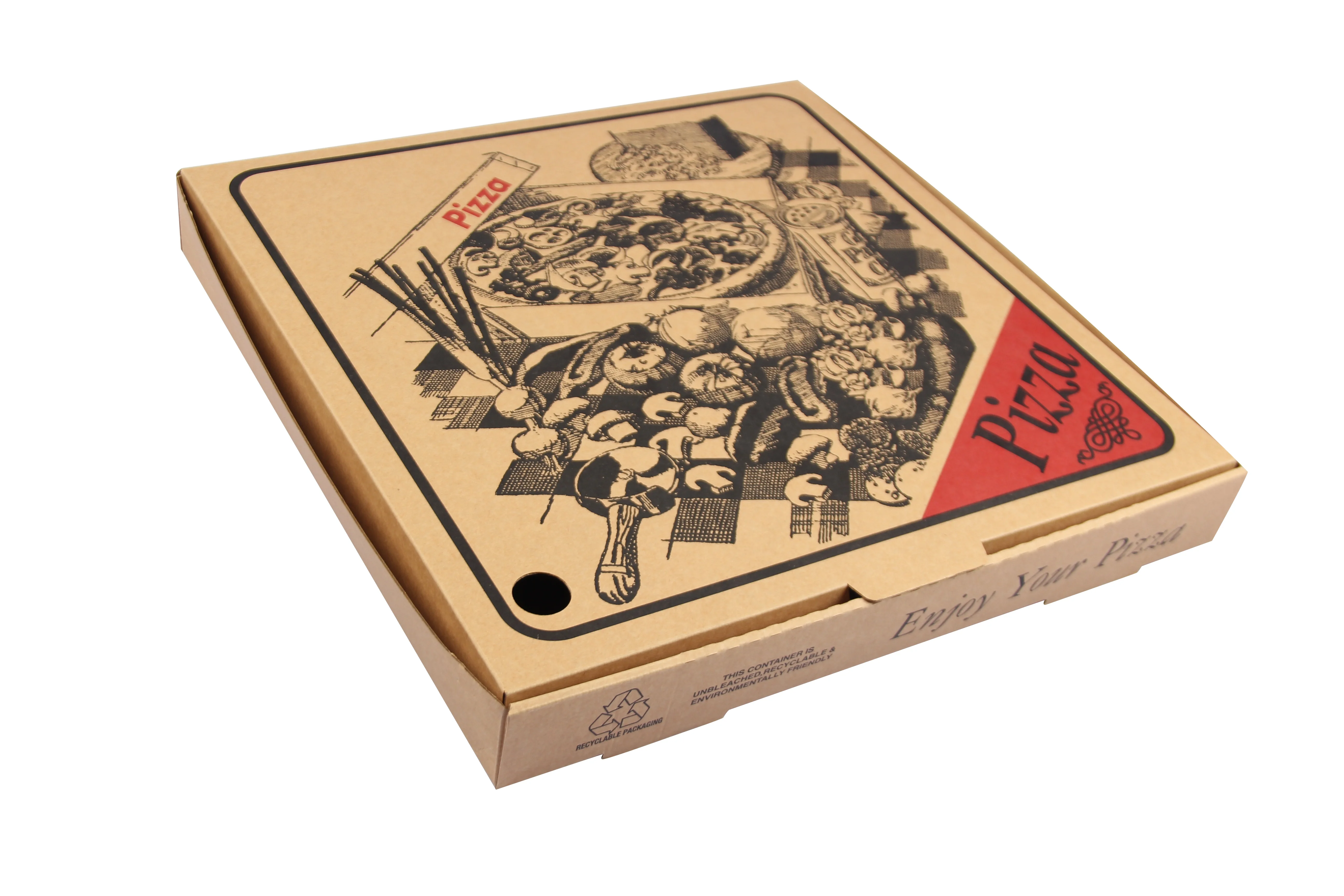 Factory Wholesale Low Price Custom Carton Pizza Box with Logo Eco-Friendly Paper Pizza Box for Pizza details