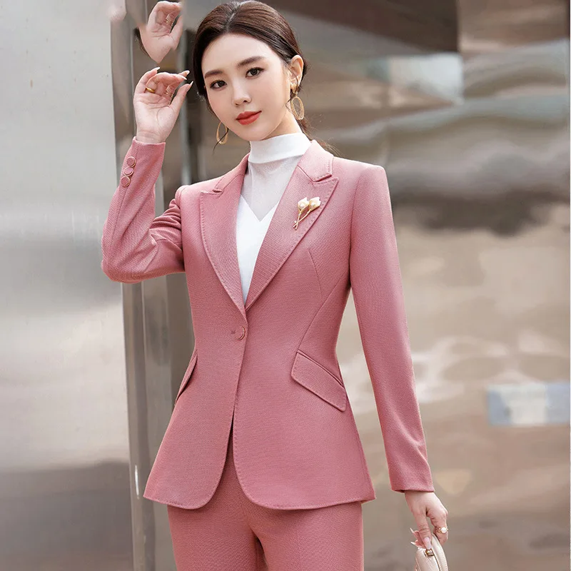 High Quality Business Suit For Women Ladies Office Wear Elegant 2 Piece Set Women Flare Pants Women Suits Set Blazer High Quality Business Suit For Women Ladies Office Wear Elegant 2 Piece Set Women Flare Pants Women Suits Set Blazer