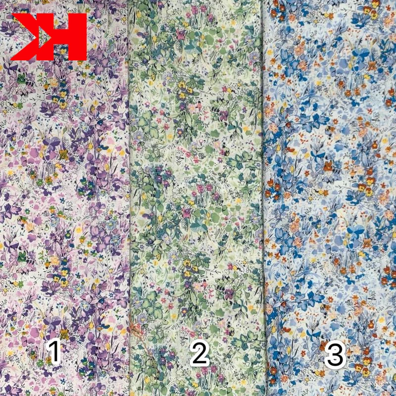 Тонкая хлопковая ткань с цифровой печатью для газона