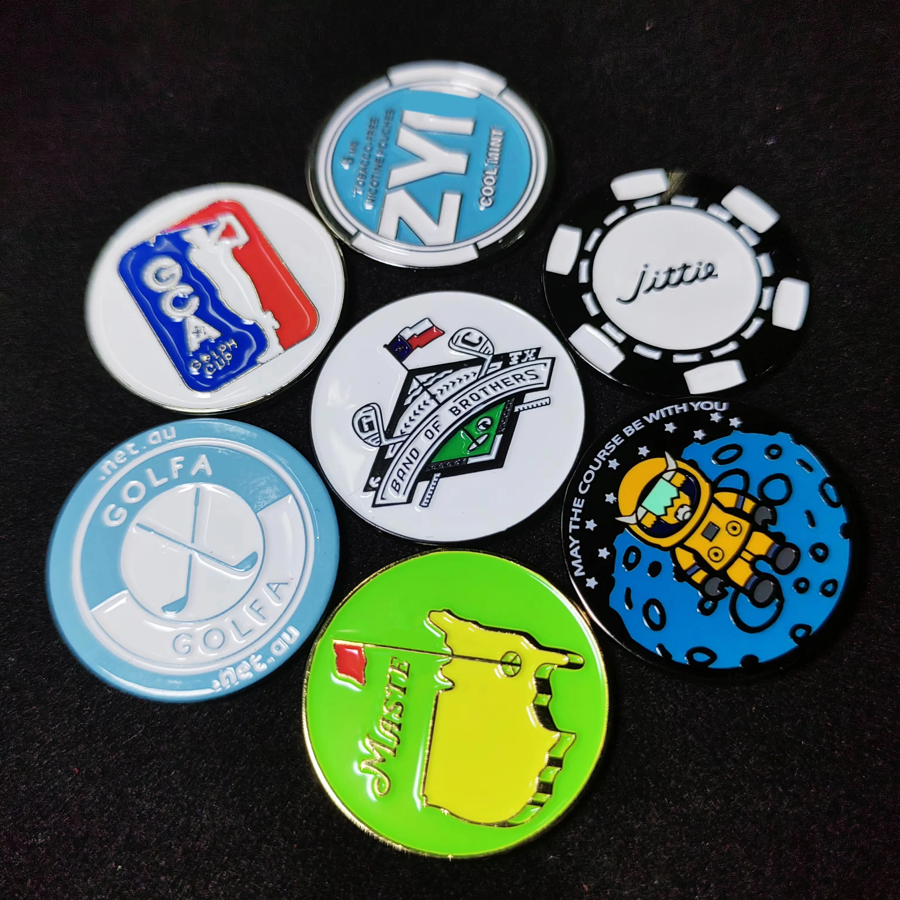 Custom Logo Magnetic Hat Clip Blank Metal Bulk Golf Marker