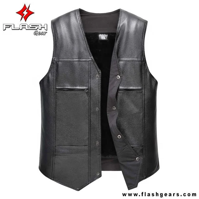 Cruiser Motorcycle Customize 2022 North American Leather Vests High Quality Leather Vest New 2022 Biker Vest Casual
