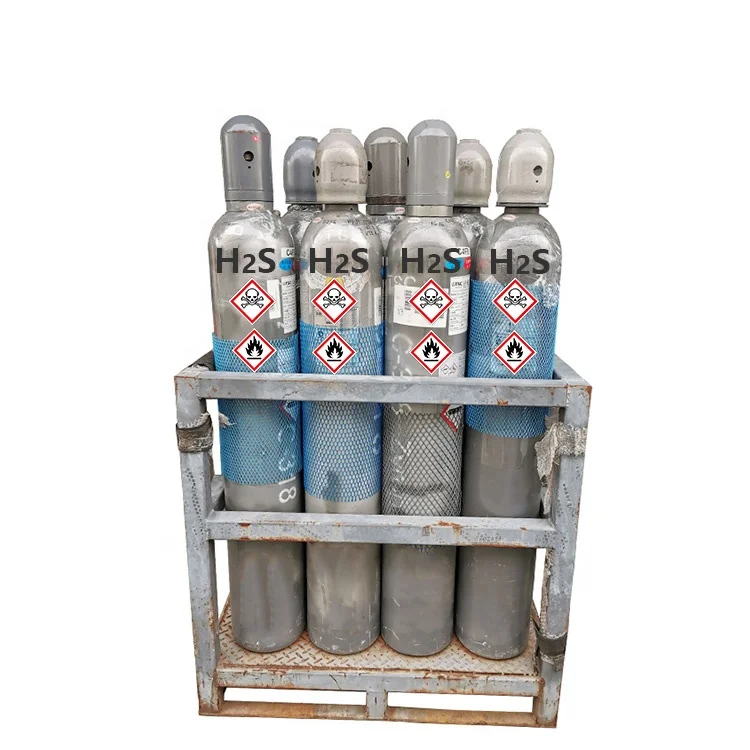 كبريتيد الهيدروجين، الدرجة الصناعية، نقاء ٩٩,٩٩٪، أسطوانة كريوجينية معزولة سعة ٤٧ لترًا، غاز كبريتيد الهيدروجين (H2S)