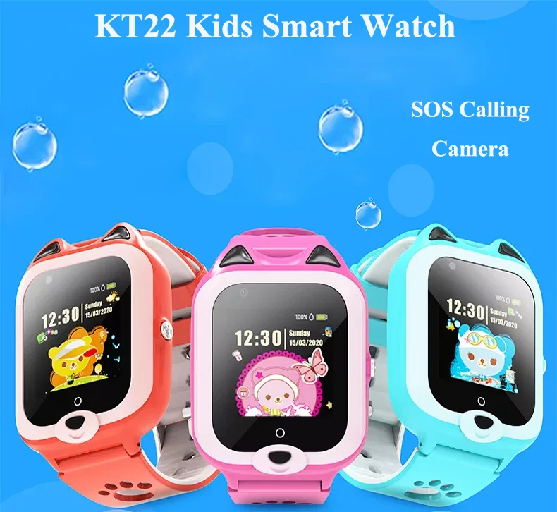 Wonlex KT22 Wholesale 4G Watch Phones Camera SIM Video Call WiFi Touch  Screen Kids Smart Watch With Replace Casing