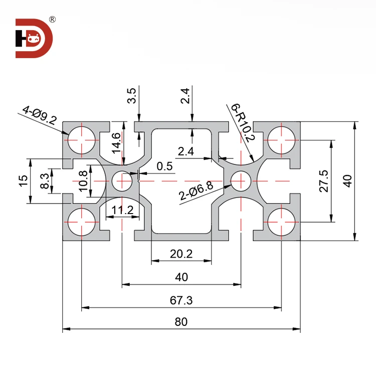 product 4080 industrial extrusion aluminum profile 30mm industrial aluminum alloy profile heavy equipment production line 4080-3