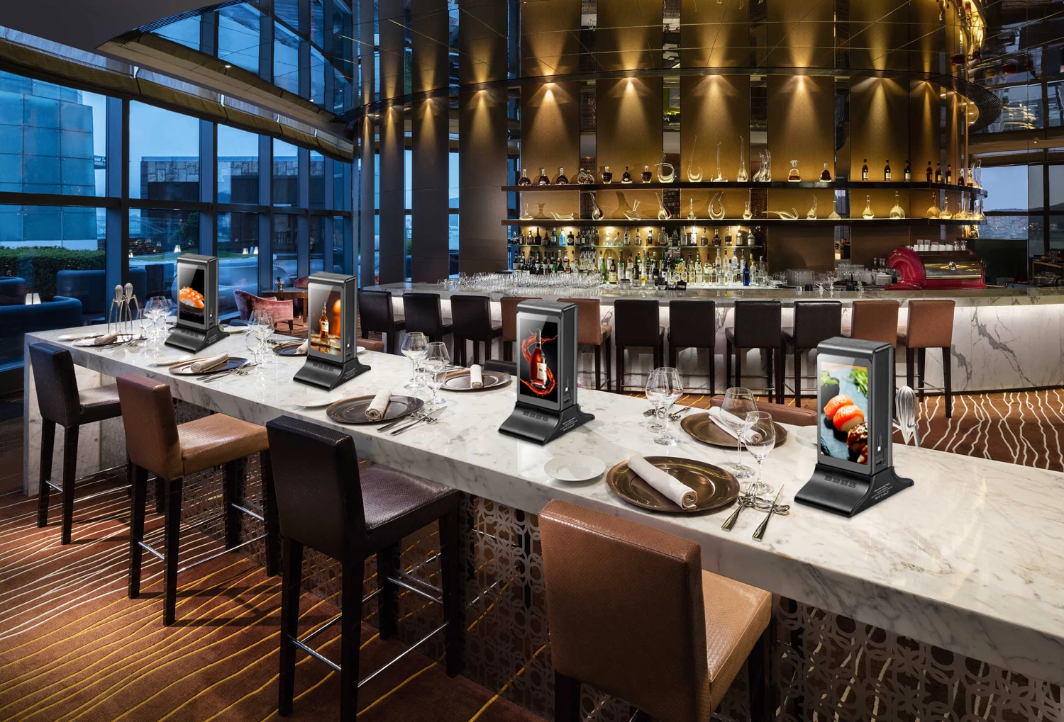 Innovation Patent Android Remotely Control Call Service Digital Menu Player Table Restaurant Tabletop Advertising Display