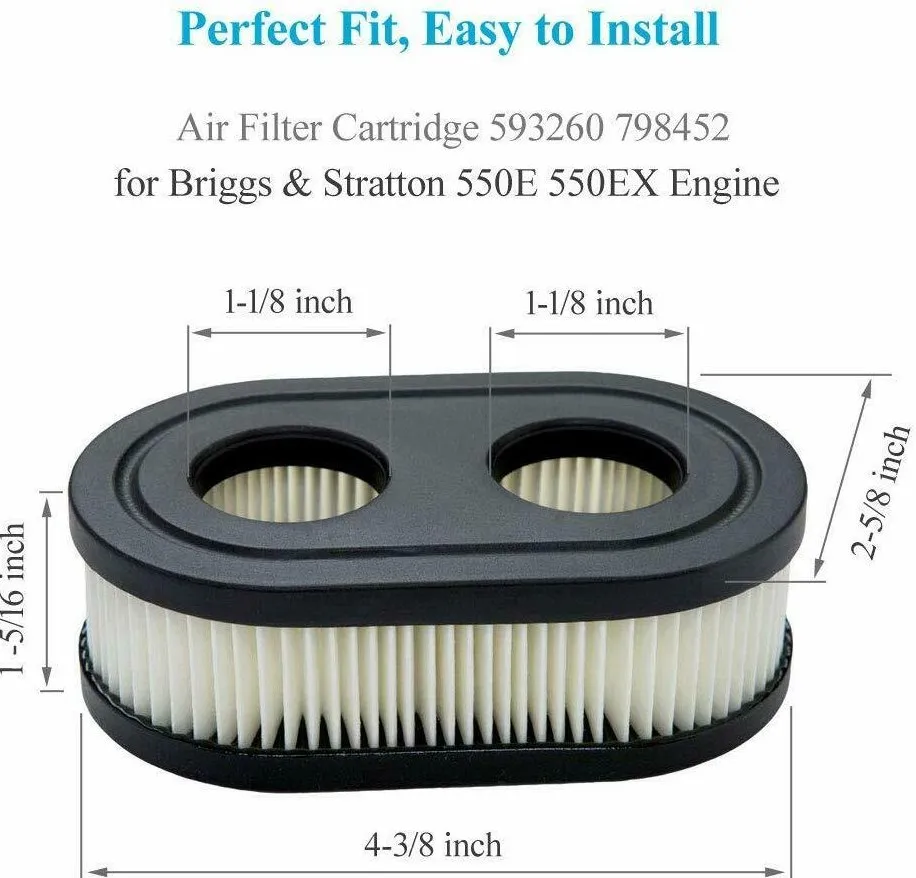 Replacement Briggs & Stratton 798452 593260 09p702 Paper Air Filter for 4