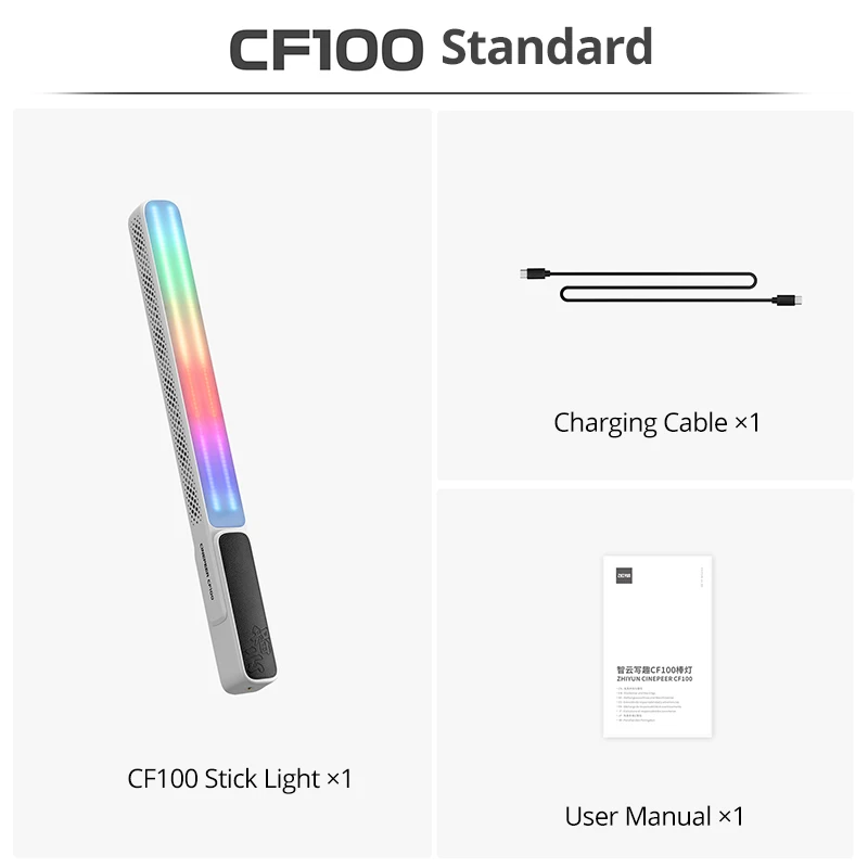 その他 ZHIYUN CINEPEER CF100 ZHIYUN CINEPEER CF100 RGB Stick Light - High-Power Portable and