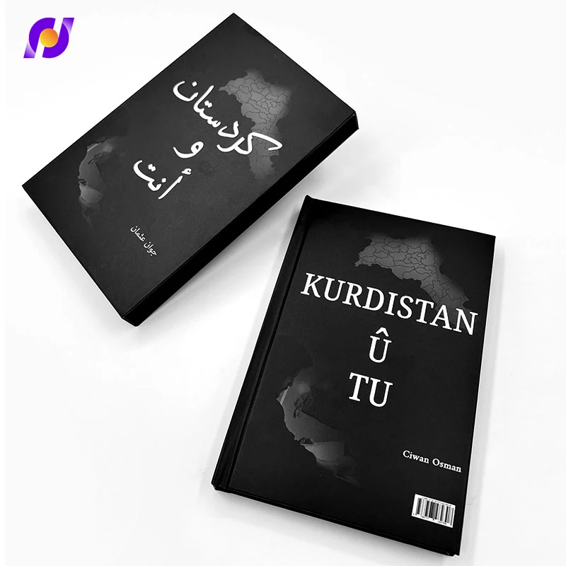 Factory Professional Customized Printing  Kurdis Hardcover Books with Slipcase manufacture
