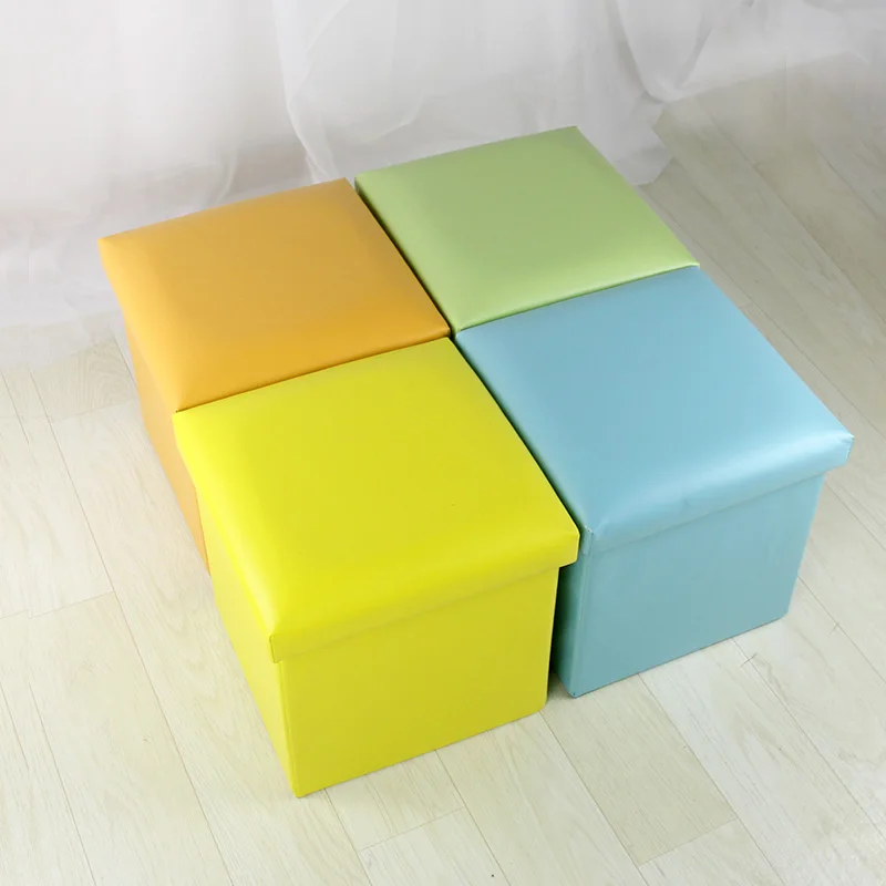 
 Горячая Распродажа, хорошее качество, Складное Сиденье из искусственной кожи, складной стул для хранения, оттоманка  