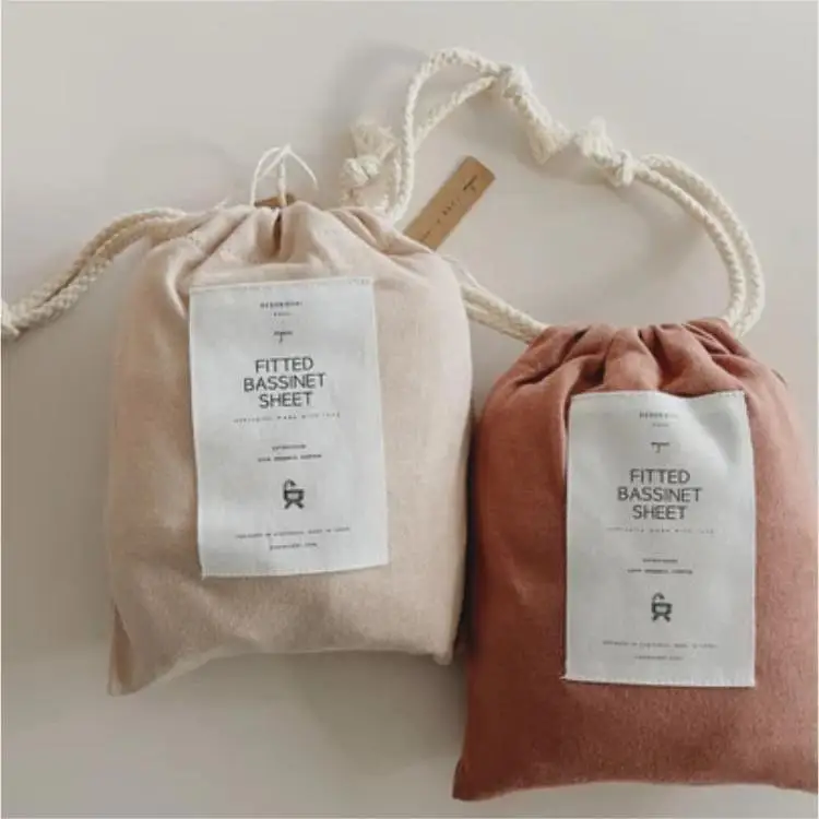 Wholesale Custom Logo Eco Reusable Recyclable Muslin Favor Gift Fabric Packaging Pouch Organic Cotton Drawstring Dust Bag