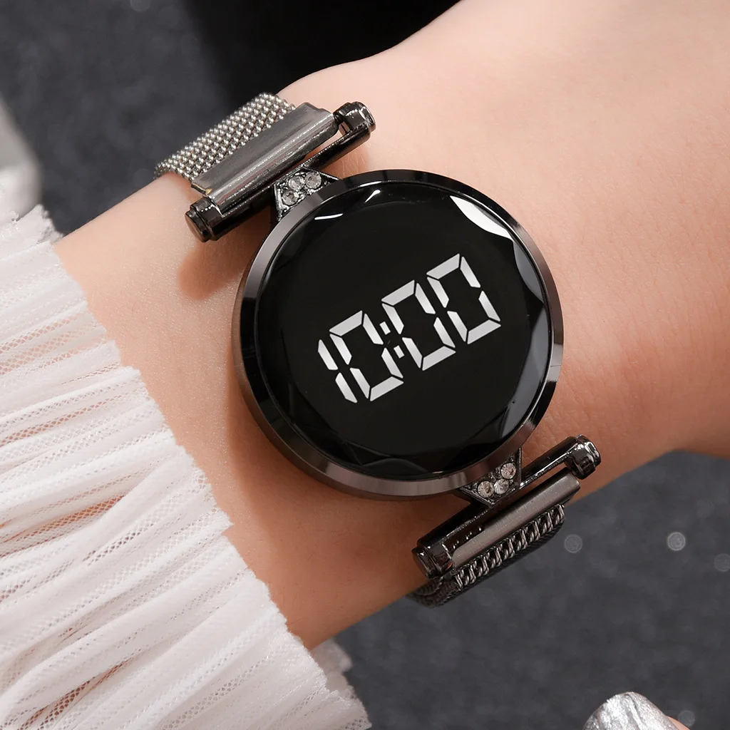 Relojes Con Pantalla Táctil Para Mujer,Pulsera Magnética Con De Malla,Reloj Electrónico,Digital - Buy Reloj Led,Relojes Digitales,Reloj De Vestir Product on Alibaba.com