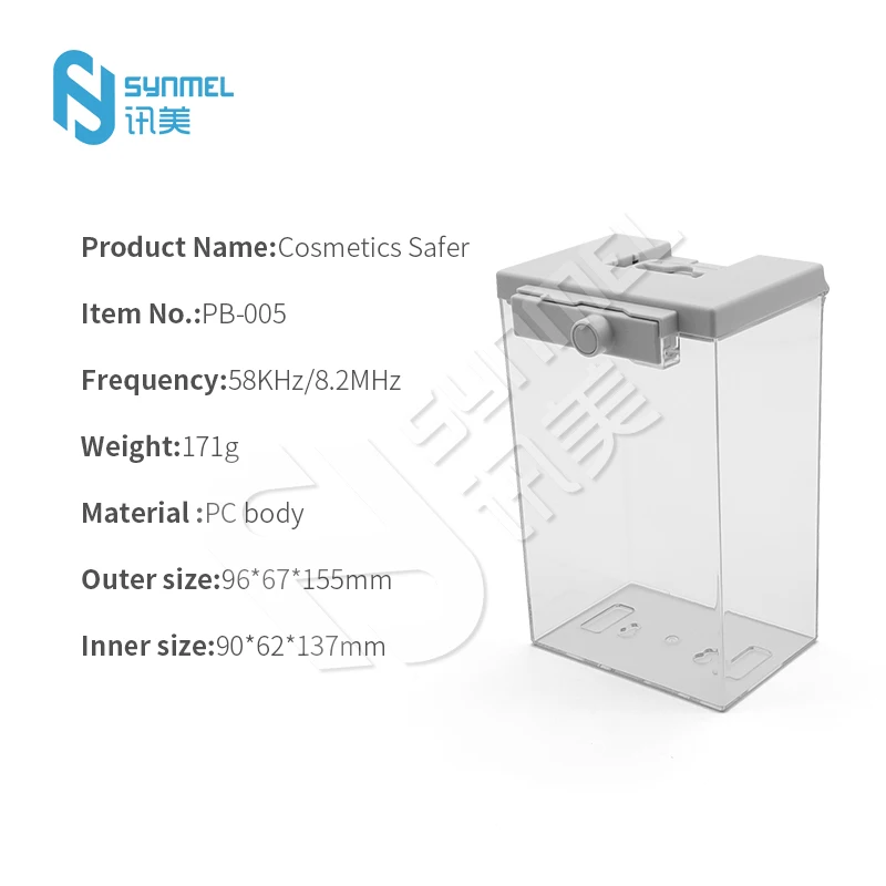 Synmel High Definition Transparent Shatterproof Anti-Theft EAS Display Box Creams Skincare Case for Duty-Free Shops Multi-Size