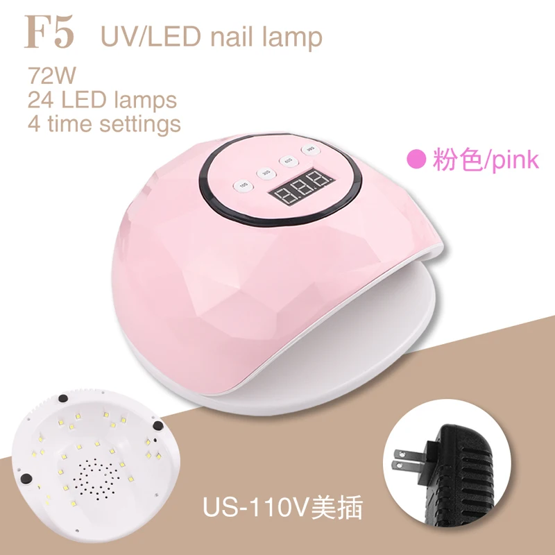 Automatic induction switch 72w/86w UV LED light nail polish dryer gel lamp machine electric rechargeable nail polish dryer