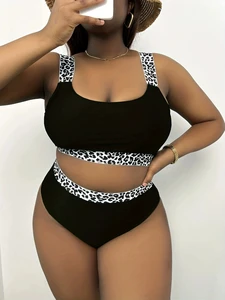 Sexy Swimwear Plus Size Swimming Suit for Women Swimsuit High Waist Bikini Set