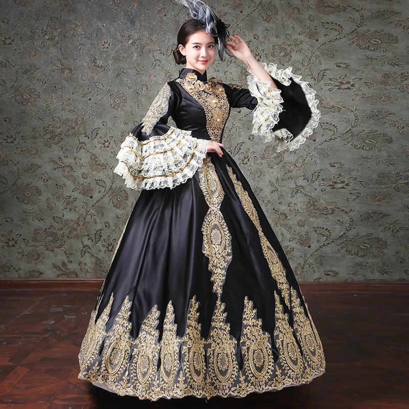 green emerald velvet dress Ball Gown Victorian Dress main image 1