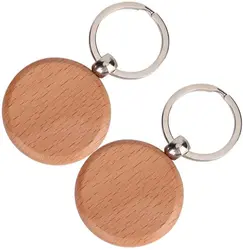 Круглый пустой деревянный брелок для ключей персонализированный бирки ручная работа маленькие подвесные аксессуары украшение одежды и сумок своими