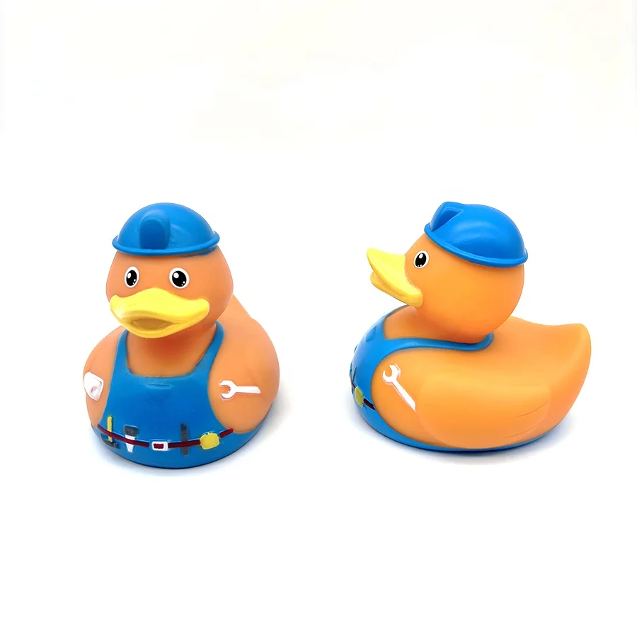 Vinyl Anime Figure Toys Engineer Character Duck Baby Toys 2025 Floating Plastic Construction Rubber Duck