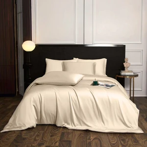 CHENHONG Organic Woven 100% Bamboo Non-Disposable Solid Simple Quality 300tc All-Season Customizable Wedding Four-Piece Bed Set