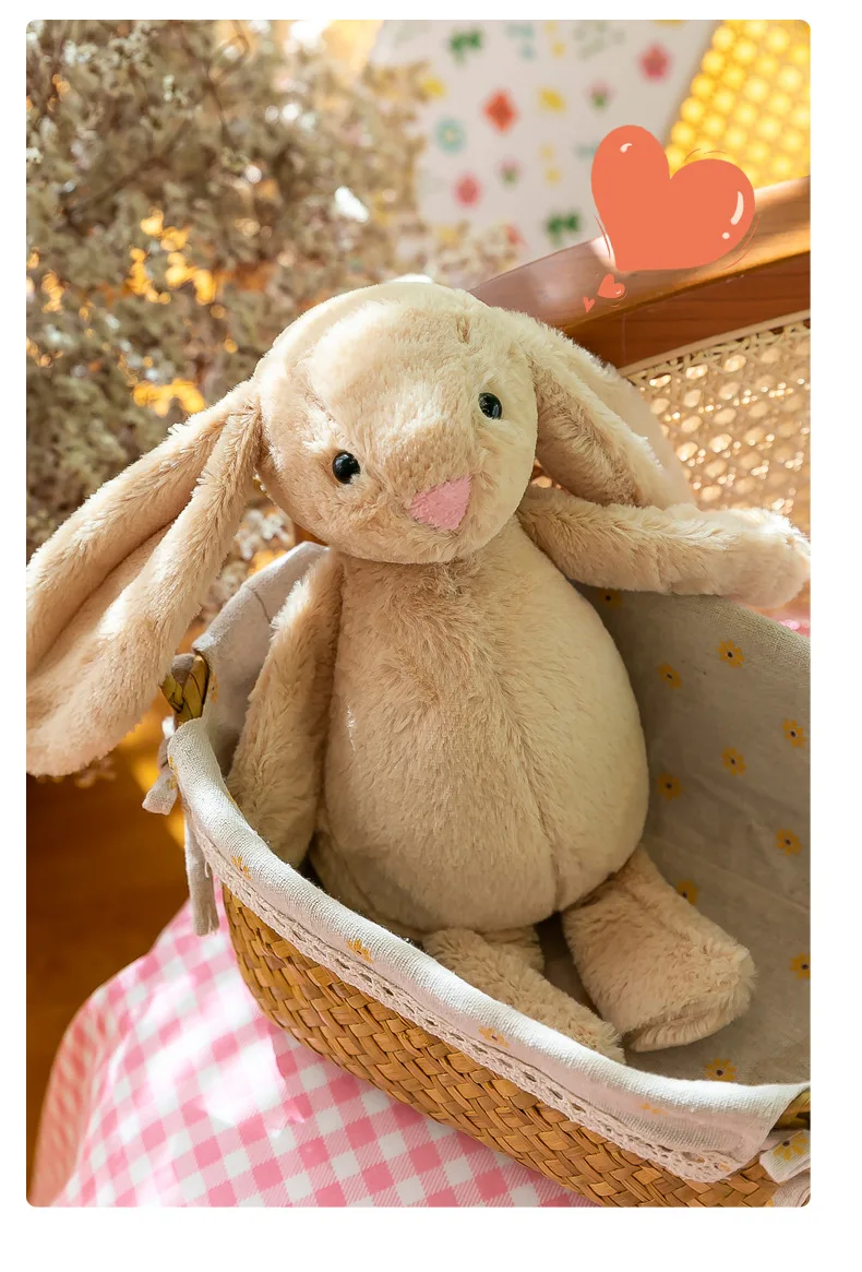 Wholesale 30cm Easter Decoration Bad Bunny Plush Toys Long Ear Animal Large Rabbit Personalized