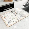 No-wash drain mat - Camellia Orange