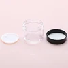 Transparent jar+black lid+cushion
